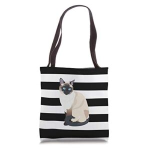 siamese cat lover gift tote bag