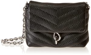 rebecca minkoff womens edie quilted micro xbody crossbody, black, one size us