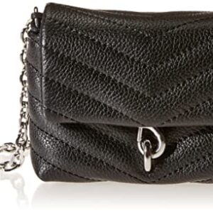 Rebecca Minkoff womens Edie Quilted Micro Xbody crossbody, Black, One Size US