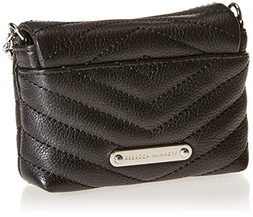 Rebecca Minkoff womens Edie Quilted Micro Xbody crossbody, Black, One Size US