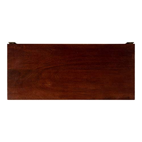 Kate and Laurel Bellingham Modern Floating Shelf for Wall, 18 x 8 x 8, Walnut Brown and Gold, Mid-Century Shelf for Storage and Display