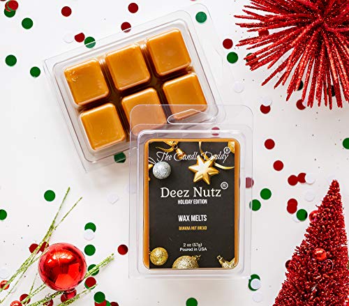 The Candle Daddy Deez Nutz Holiday Edition - Banana Nut Bread Scent - Maximum Scented Wax Melt Cubes - 2 Ounce Pack - Perfect for Christmas