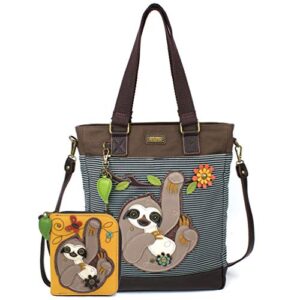 chala work tote (sloth handbag and wallet combo)