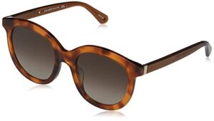 kate spade new york women’s lillian/g/s oval sunglasses, brown/brown gradient, 53mm, 22mm
