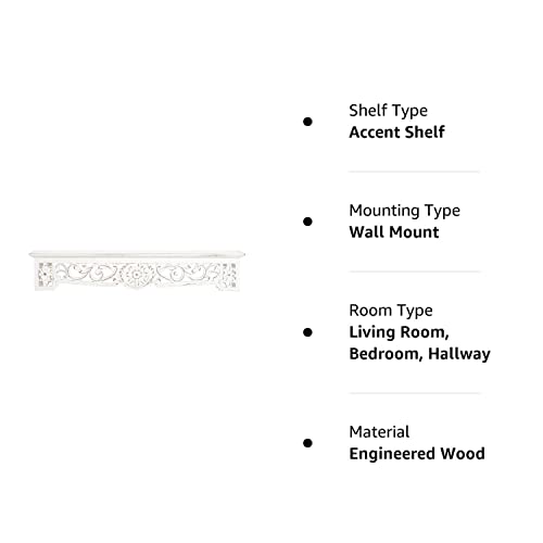 Habitat Fetco Morris White 30-in. Ledge Shelf