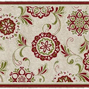 Brumlow MILLS Samara Home Indoor Area Rug with Traditional Floral Print Pattern for Living Room Decor, Dining Room, Kitchen Rug, or Bedroom Carpet, 30" x 46", Red