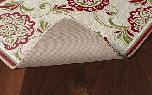 Brumlow MILLS Samara Home Indoor Area Rug with Traditional Floral Print Pattern for Living Room Decor, Dining Room, Kitchen Rug, or Bedroom Carpet, 30" x 46", Red