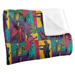 Universal Monsters Collage Officially Licensed Silky Touch Super Soft Throw Blanket 50" x 60"