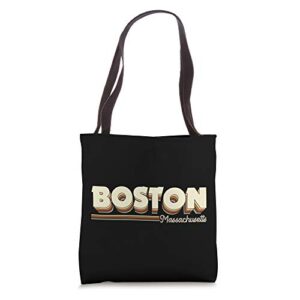 retro boston massachusetts ma gifts souvenirs men women kids tote bag