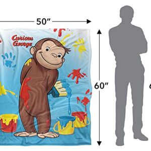 Curious George Paint Officially Licensed Silky Touch Super Soft Throw Blanket 50" x 60"