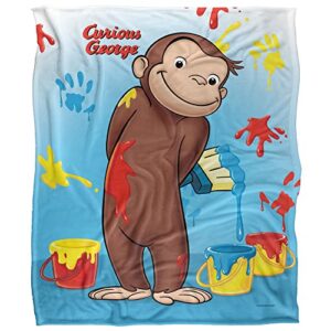 Curious George Paint Officially Licensed Silky Touch Super Soft Throw Blanket 50" x 60"