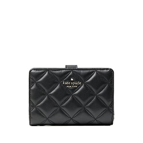 Kate Spade New York Natalia Medium Bifold Leather, Wallet Lightweight, Black