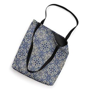 Portuguese white and blue Pattern Tiles from Portugal Tote Bag