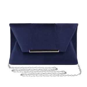 mulian lily m212 evening clutch purse prom party envelope bag elegant formal wedding envelope handbag navy