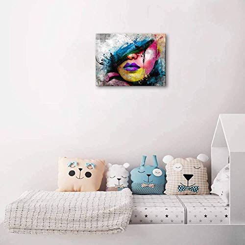 gbagutao Abstract Canvas Art Wall Decor Sexy Girl Lips Pop Art Canvas Prints Modern Canvas Art Wall Paintings for Living Room Bedroom Office Home Decoration