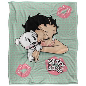 Betty Boop Goodnight Kiss Officially Licensed Silky Touch Super Soft Throw Blanket 50" x 60"