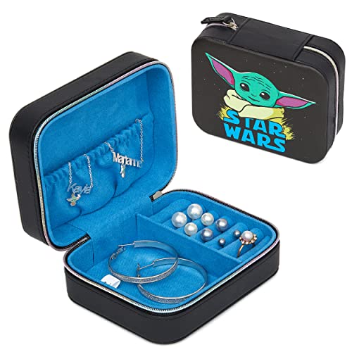 Disney Star Wars Mandalorian Grogu Faux Leather Travel Jewelry Box Organizer