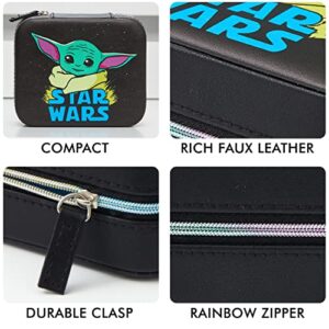 Disney Star Wars Mandalorian Grogu Faux Leather Travel Jewelry Box Organizer