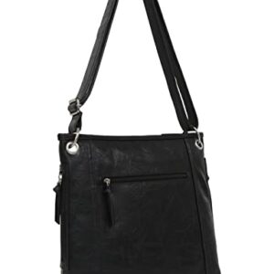 Bueno of California Bueno Veg Tan Crossbody, Black