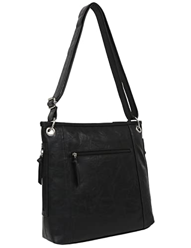 Bueno of California Bueno Veg Tan Crossbody, Black