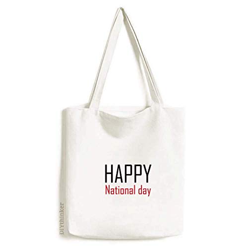 Celebrate National Day Festival Holiday Tote Canvas Bag Shopping Satchel Casual Handbag