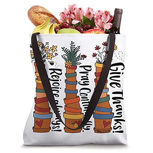 Rejoice Always, Pray Continually, Give Thanks! Christian Tote Bag