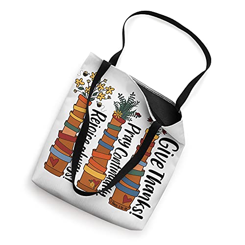 Rejoice Always, Pray Continually, Give Thanks! Christian Tote Bag