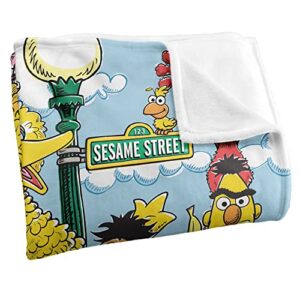 Sesame Street Retro Gang Officially Licensed Silky Touch Super Soft Throw Blanket 50" x 60"