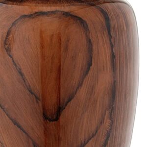 BOLD & DIVINE Cherry Wood Grain Finish Cremation Urn | Human Ashes Adult Memorial urn, Burial, Funeral Cremation Urns | 200 Cubic Inches Adult