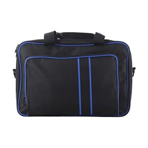 ps5 travel carrying case game console accessories storage bag with strap waterproof protective shell for ps5 (blue)