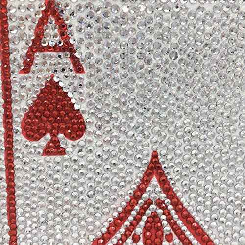 Novelty Poker Card Ace Of Hearts Evening Bags and Clutches for Women Crystal Clutch Bag Rhinestone Handbags Party Purse (Small, Heart A)