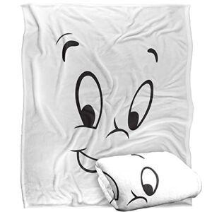 casper the friendly ghost face officially licensed silky touch super soft throw blanket 50″ x 60″