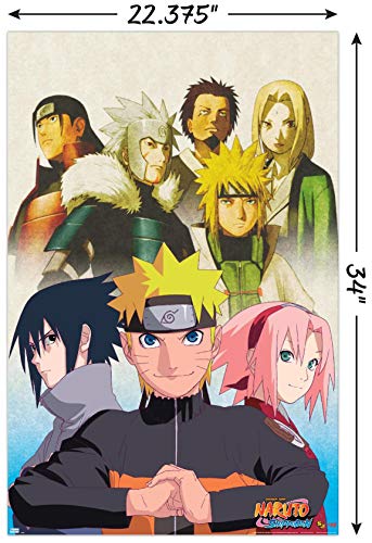 Trends International Naruto Shippuden - Key Art Wall Poster, 22.375" x 34", Unframed Version