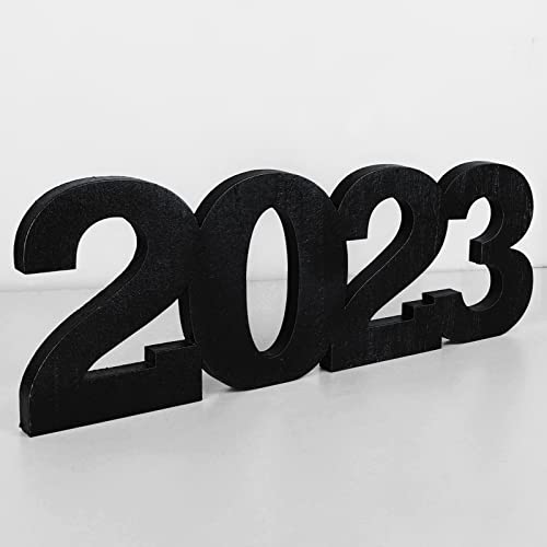 Ivenf Graduation Decorations, Large Numbers 2023 Table Sign, Free Standing 2023 Centerpieces for Graduate Photo Props, Graduation Party Supplies, New Years Holiday, Grad Decor, Black