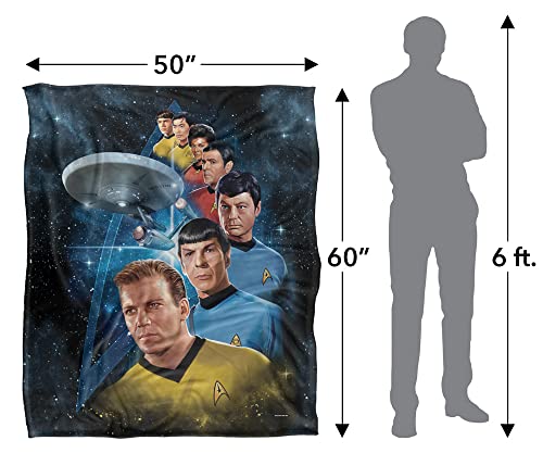 Star Trek Among The Stars Officially Licensed Silky Touch Super Soft Throw Blanket 50" x 60"