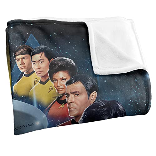 Star Trek Among The Stars Officially Licensed Silky Touch Super Soft Throw Blanket 50" x 60"