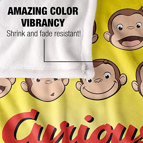 Curious George Heads Officially Licensed Silky Touch Super Soft Throw Blanket 50" x 60"