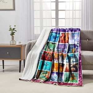 3d printed throw blankets soft warm thick throws for adult child on bed sofa travel camping 50″x40″