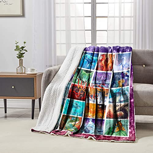 3D Printed Throw Blankets Soft Warm Thick Throws for Adult Child On Bed Sofa Travel Camping 50"x40"