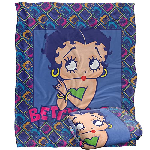 Betty Boop Pop Betty Officially Licensed Silky Touch Super Soft Throw Blanket 50" x 60"