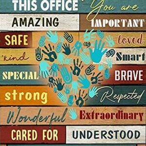Social Worker, When You Enter This Office, You are Amazing Metal Tin Sign Retro Cottage Garden Restaurant Farm Coffee Shopping Center Office Wall Decoration Iron Painting Metal Plate 8x12inch
