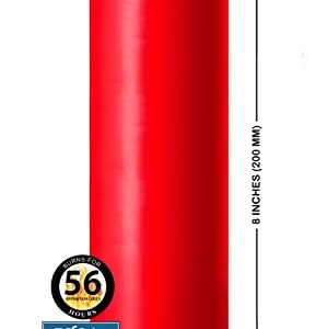 Hyoola Red Pillar Candles 2x8 Inch - 4 Pack Unscented Pillar Candles - European Made