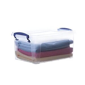 Superio Clear Storage Bins with Lids, Stackable Storage Box with Latches and Handles, Extra Small, 2 Pack 3 Quart