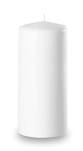 Hyoola White Pillar Candles 2x6 Inch - 4 Pack Unscented Pillar Candles - European Made