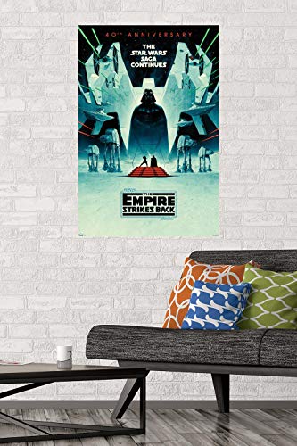 Trends International Star Wars: The Empire Strikes Back - 40Th Anniversary Wall Poster, 22.375" x 34", Premium Unframed Version