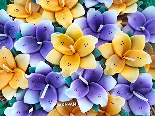 JAKAPAN Lily Petals Shape Flower Floating Candles Home Décor Wedding Receptions Baby Showers Birthday Party Supplies and Wedding Favor (Lily)