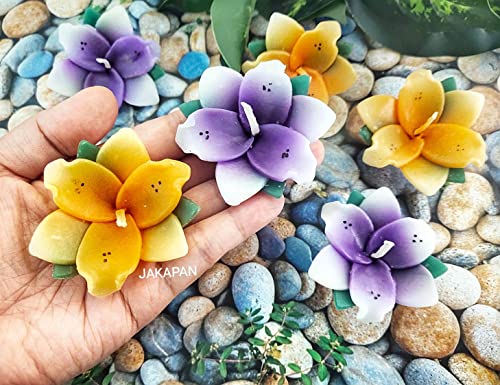 JAKAPAN Lily Petals Shape Flower Floating Candles Home Décor Wedding Receptions Baby Showers Birthday Party Supplies and Wedding Favor (Lily)