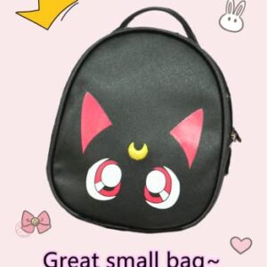 Kerr's Choice Girl Women Cute Black Kitty Bag Animie Moon Purse Luna Cat Bag Black Cat Backpack