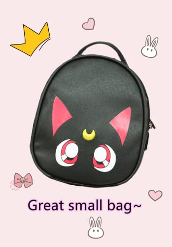 Kerr's Choice Girl Women Cute Black Kitty Bag Animie Moon Purse Luna Cat Bag Black Cat Backpack