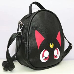 Kerr's Choice Girl Women Cute Black Kitty Bag Animie Moon Purse Luna Cat Bag Black Cat Backpack